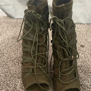 Just fab heels, olive color